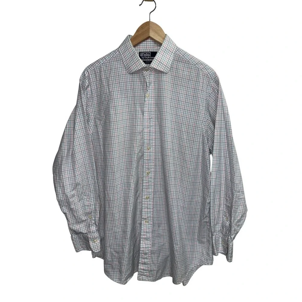 Polo Ralph Lauren Mens 16.5‎ 32/33 Regent Dress Shirt Classic Fit Plaid Check LS